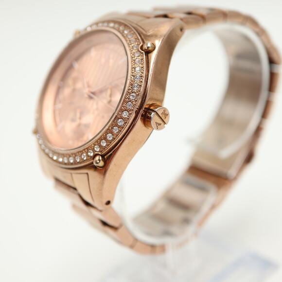 Armani Exchange Rose Gold Tone Multifunction Watch 40mm Day Date w New Battery - Picture 10 of 15